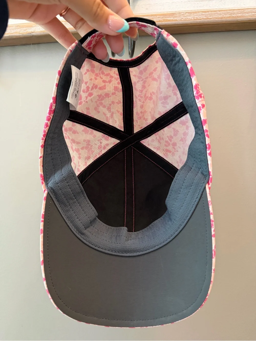 Columbia Pink and Cream Floral-Print Baseball Cap